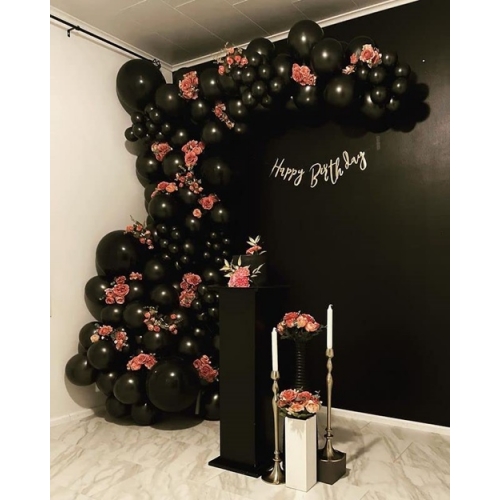 Balony dekoracja urodziny wesele ślub czarny 50x